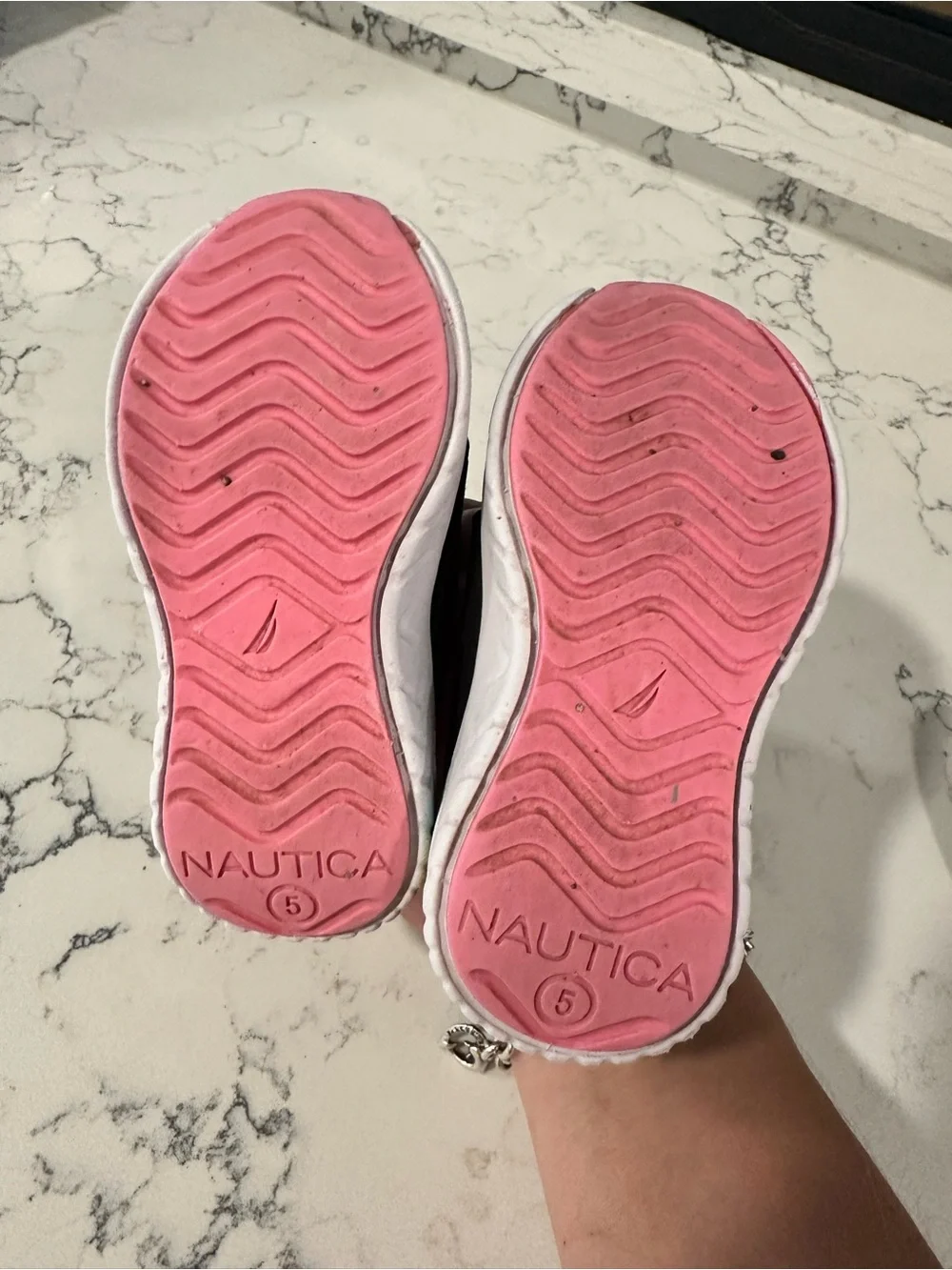 Nautica Kids Black Slip-On Sneakers with Rainbow Trim